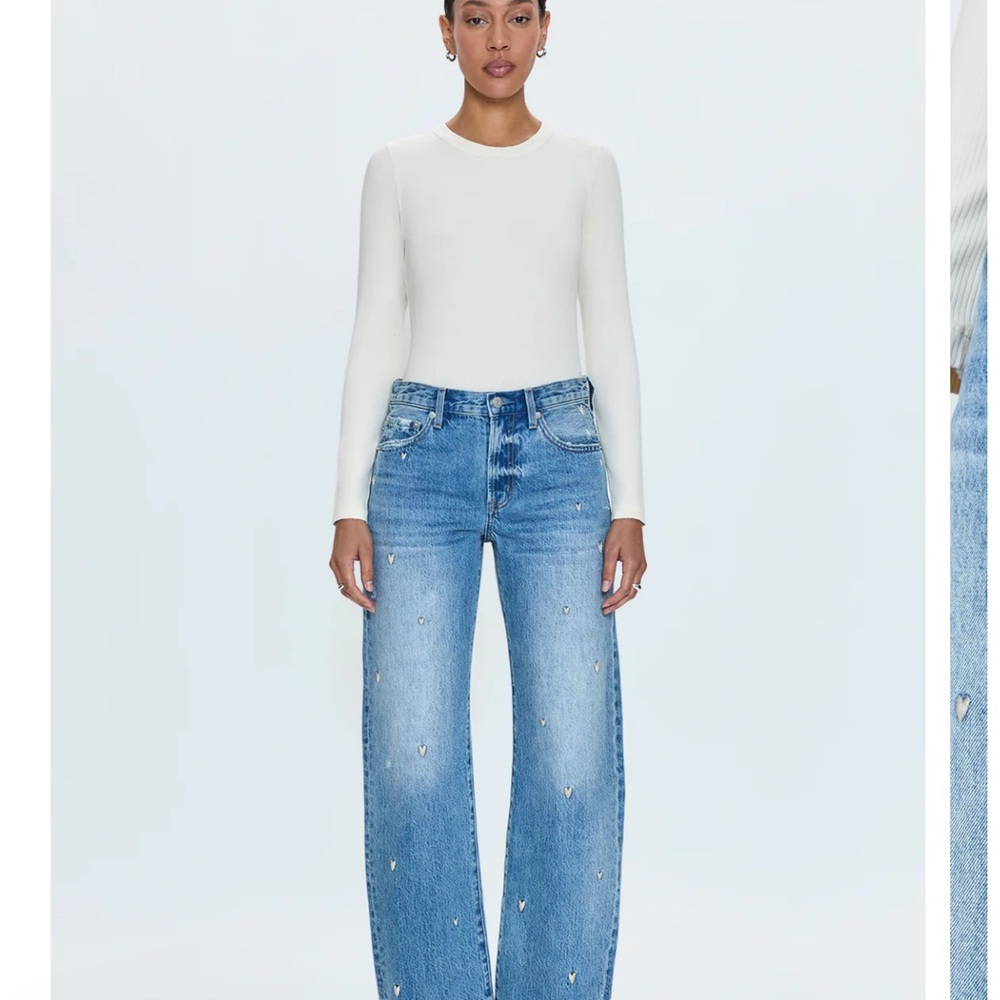 Pistola LEXI MID RISE BOWED STRAIGHT JEAN